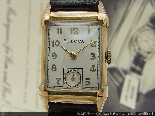 ブローバ BULOVA 1940年代 角型 金張り 10KGF Cal.7AK ボーイズサイズ 手巻き
