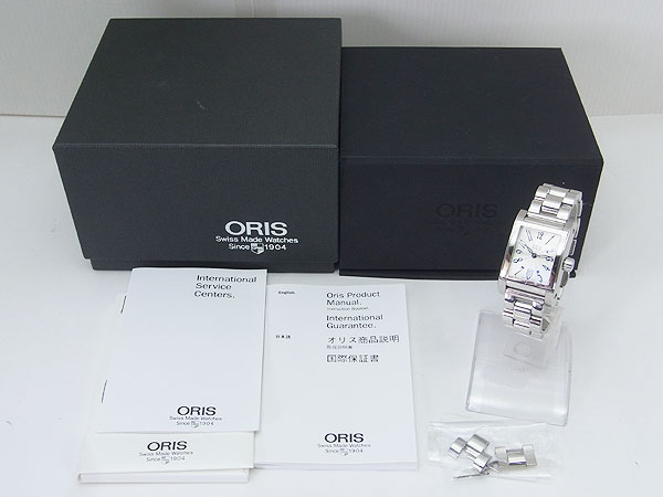 オリス レクタンギュラー デイト Ref.7526 SS シースルーバック ブレス仕様　ボーイズ オートマチック BOX・国際保証書付属 ORIS AUTOMATIC [代行おまかせコース]